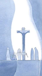 I min intethet kan jag förvänta mig allt jag behöver av Gud, eftersom han genom sin nåd och barmhärtighet skapade mig och sände sin Son att dö för mig., 2001 (w/c på papper)