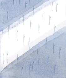 I kvällsljuset ekade varje varelse, svävande på sin rättmätiga plats, och i underbara rörelser, änglarnas ståtliga dans i himlen, 2000 (w/c på papper)