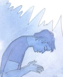 Det är ett fruktansvärt ögonblick, när en person som dör möter Gud och erkänner att han hade satts på jorden för att älska och tjäna Gud och finna sann glädje i honom, 2004 (w/c på papper)