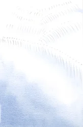 Det är fantastiskt att en fri själ dyrkar Gud som änglarna gör, men gör det i tro, blint, ännu inte ser Gud!, 2001 (w/c på papper)