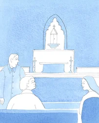 Ibland är det rätt, sade Herren, att kort och stilla påminna högljudda människor om att kyrkan är en plats för bön, och inte för prat om vardagliga angelägenheter, 2005