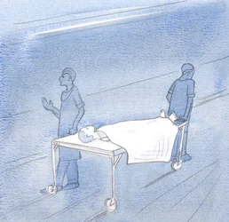 Det var en glimt av sann frihet, att man kunde vara svag och dåligt klädd, men ändå nöjd med att acceptera Kristi vilja, 2000 (w/c på papper)