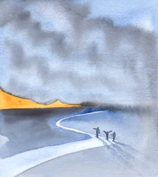 För länge sedan, innan Kristus kom till jorden, sökte människor efter tecken och underverk och längtade efter bevis för Guds existens, eller för hans natur och hans önskningar, 2005 (akvarell på papper)