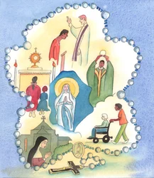 Lourdes är inte bara ett exempel på vård av sjuka, 2005 (akvarell på papper)