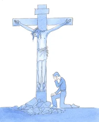 Många av dagens katoliker som inte tror på kyrkans alla läror målar upp en falsk bild av tiden före det senaste konciliet, 2005 (akvarell på papper)