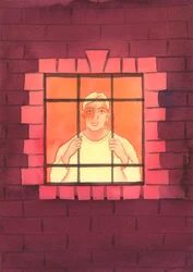 Många av Kristi tappra vänner har lidit hån, fängelse och död, för att förbli trogna mot hans kyrkas läror och av kärlek till honom., 2004 (w/c på papper)