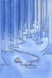 Våra dagliga plikter är som ett gyllene snöre som visar oss Guds vilja och leder oss till himlen, 2001 (w/c på papper)