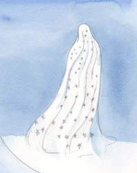 Hon som bara försöker behaga Kristus Hennes Herre är en passande brud för Kristus: utvald och värdig, 2002 (w/c på papper)
