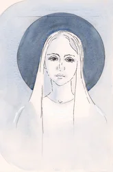 The Blessed Virgin Mary, Our Lady, 2000 (w/c på papper)