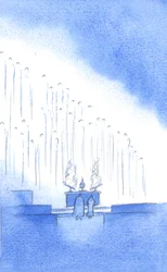 The Divine Praises: Vid den heliga timmen, som vi sa: "Välsignad vare Gud i sina änglar och i sina heliga?" - de var med oss, i tusental, 2002 (w/c på papper)
