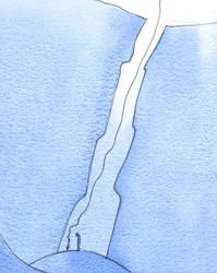 Herren visade mig att han skickade ut en trospil, på min bön, till någon i fara för andlig död, 2003 (w/c på papper)