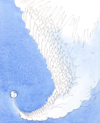 Helgonen i himlen är medvetna om syndens problem, 2005 (akvarell på papper)