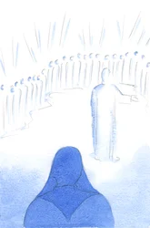 Himlens heliga gläds över vår kärlek till Kristus och över våra goda handlingar, eftersom all glädje i himlen delas, 2002 (w/c på papper)