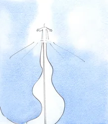 Evangeliets rena sanning, som en lysande tråd, verkar i en tid vara extrem på ett sätt och i en annan tid som extrem på ett annat sätt, men är synlig för alla som vill se den, 2003 (w/c)
