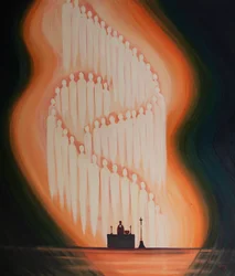 De heliga är närvarande med oss under varje mässa, 2001 (olja ombord)
