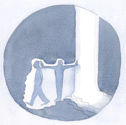 Verket av en person som är helt given till Kristus kan ge Guds nåd till andra, överbrygga klyftan mellan nåd och en som förkastar den., 2001 (w/c på papper)