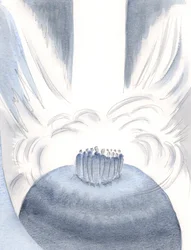 Genom Kristus omsluter himlens ljus oss vid varje mässa, 2000 (w/c på papper)