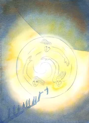Genom dopet förs vi in i den heliga treenighetens liv, 2003 (w/c på papper)