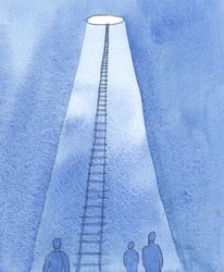 Vi kan föreställa oss att himlen är som en stor fest, där alla är släkt, och där människor lever tillsammans i ömsesidig glädje, kärlek och omsorg, i Guds närvaro; ändå slarviga eller ljumma Guds vänner