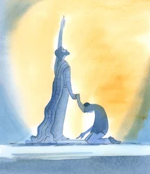 Oavsett våra synder eller misslyckanden kan vi vända oss till Kristus och anförtro våra liv åt honom, och han kommer att vädja till Fadern för oss, 2002 (w/c på papper)