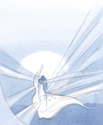 Där synden har blivit förlåten lyser nu en nådens diamant, vackrare än om vi inte hade syndat och omvänt oss., 2001 (w/c på papper)