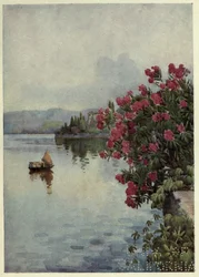 Oleanders, Lago di Como, Illustration från "De italienska sjöarna" av Richard Bagot