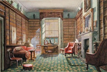 Konsultrummen på No.2 Rodney Street, Liverpool, ca 1830 (akvarell på papper)