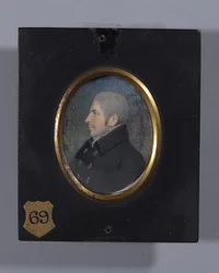 Profil Porträtt av en okänd man (akvarell på elfenben)