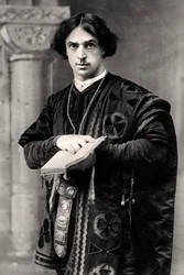 John Martin Harvey 1863-1944, engelsk skådespelare, 1907.