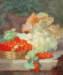 Röda vinbär och vindruvor, 1864