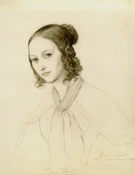Porträtt av Clara Wieck-Schumann 1819-1896, 1836.