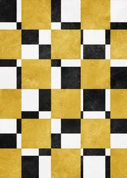 Svart-guldig kvadratisk mosaik