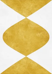 Guldfärgad geometrisk abstrakt konst