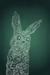 Intrikat doodle-kanin