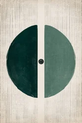 Minimalistisk delad grön cirkel