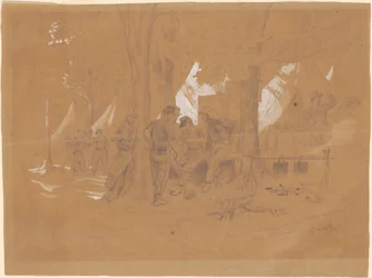 Camp Ellsworth, nära Alexandria—Fem zouaver