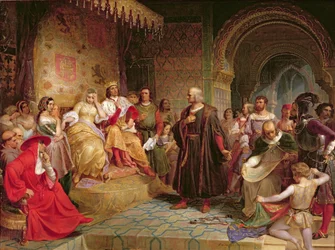 Columbus inför drottningen, 1843