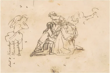 Studie för "The Return of King Friedrich II from Küstrin"