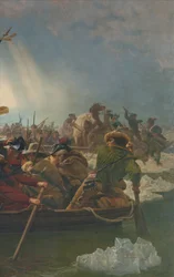 Washington korsar Delawarefloden, 25 december 1776