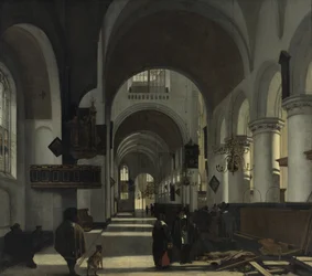 Interiör i en kyrka
