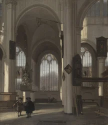 Interiör av en kyrka, ca 1680 (olja på duk)