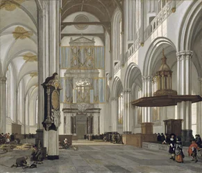 Interiören av den nya kyrkan, Amsterdam, 1657