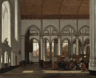 Interiör i Oude Kerk, Amsterdam