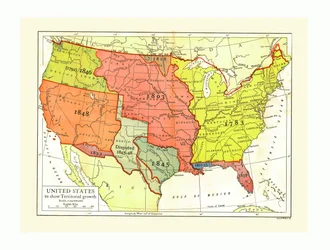 Tillväxtkarta över USA, c1910-talet.
