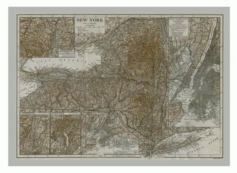 Karta över New York, c1900-talet.