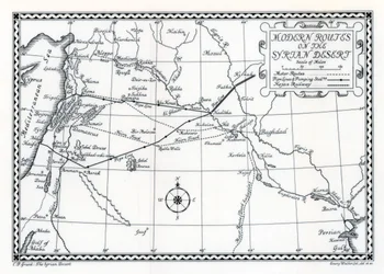 Järnvägs- och motorvägar och rörledningar, Syriens öken, 1937