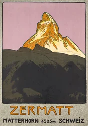 Affischreklam Zermatt, Schweiz