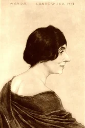 Porträtt av Wanda Landowska 1879-1959, 1917