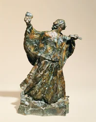 Skulptör på jobbet; Kvinnlig skulptör i arbete, 1906