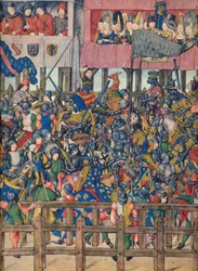 Slutet av turneringen i Brygge, 11 mars 1392, c1400-talet, 1937